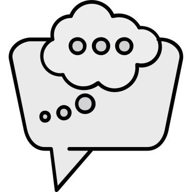 baloncuk sohbet iletişim simgesi ana hat biçiminde