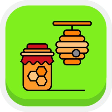 bal arısı simgesi renk ana hatları vektörü