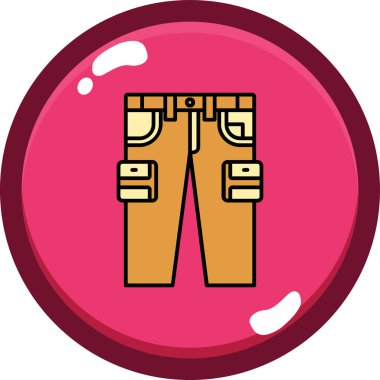 pantolon simgesi vektör illüstrasyonu