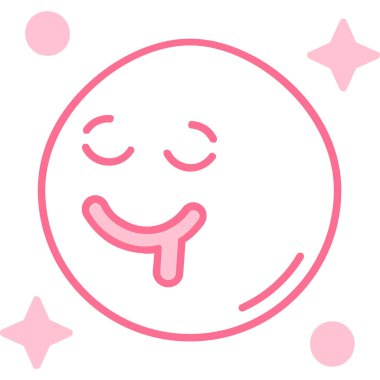 şirin gülümseyen emoji, vektör illüstrasyonu