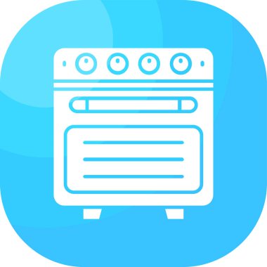 mutfak fırın simge vektör çizim