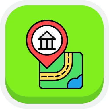 konum haritası simgesi, izometrik 3d biçimi