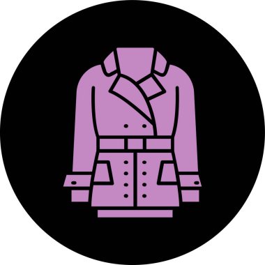 Kadın ceketi simgesinin vektör illüstrasyonu