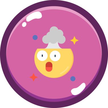 Beyaz arkaplanda mutlu bir yüzü olan pembe ve sarı yumurtanın vektör çizimi