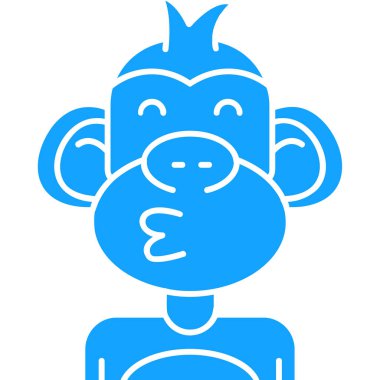 bebek maymun ikon vektör çizimi tasarımı