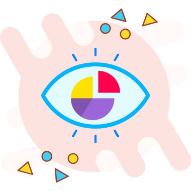 göz simgesi ve vektör illüstrasyonlu görüş gözü