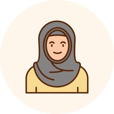 Müslüman kadın avatar karakter