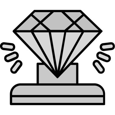 Elmas ikonu. Basit tasarım. Elmas vektör simgesi