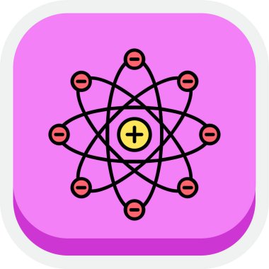 atom simgesi, vektör illüstrasyonu