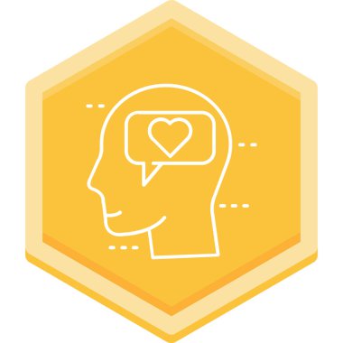 Beyin. Web simgesi basit illüstrasyon