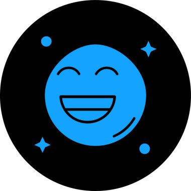 Mutlu bir ay simgesinin vektör çizimi