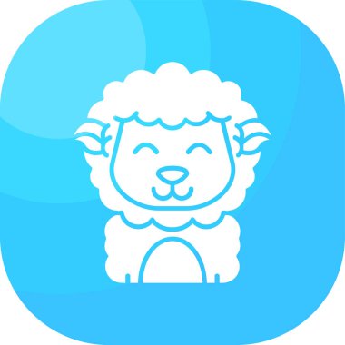 Koyun simgesi, vektör illüstrasyonu