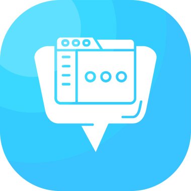 Sohbet simgesi vektör illüstrasyonu