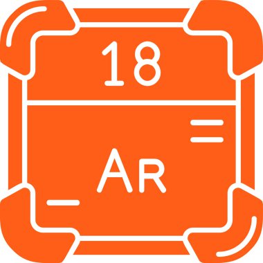 Bir kimyasal simgenin vektör illüstrasyonu