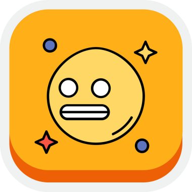 Bir yüz simgesinin vektör illüstrasyonu