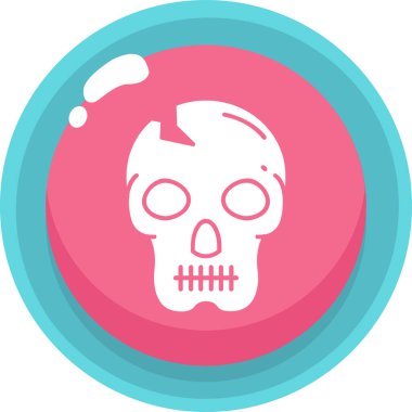 Kafatası. Web simgesi basit illüstrasyon