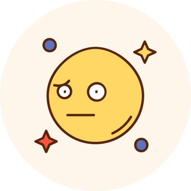 Ay ikonu vektör illüstrasyonu