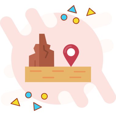 konum pin konum haritası simgesi - taslak biçimi