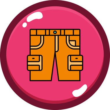 Pantolon ikonu. Web için pantolon vektör simgesinin vektör çizimi