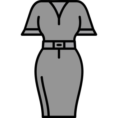 moda elbise vektör illüstrasyonu