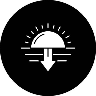 Bir pusula simgesinin vektör illüstrasyonu