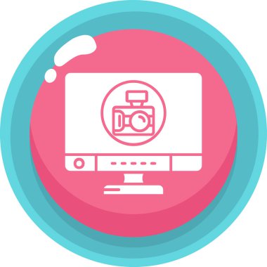 kamera simgesi vektör illüstrasyonu