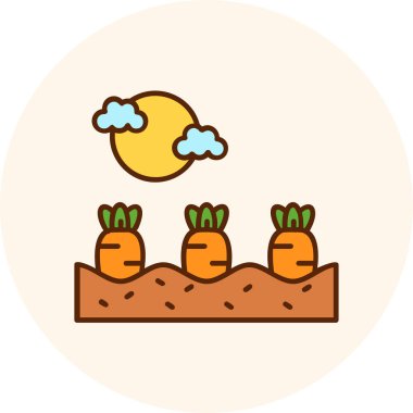 bir sebzenin düz stil simgesi