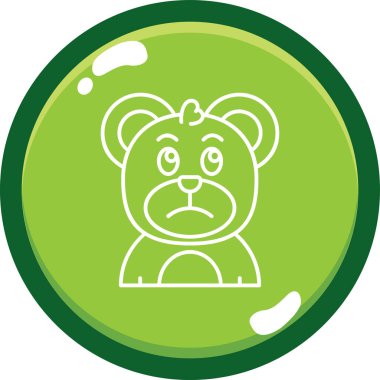 Tatlı bir çizgi film ayısının vektör çizimi