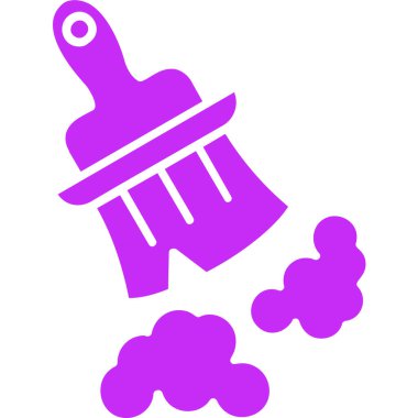 Temizlik. Web simgesi basit illüstrasyon