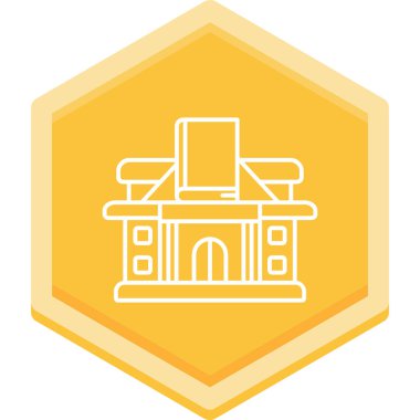 Bina. Web simgesi basit illüstrasyon