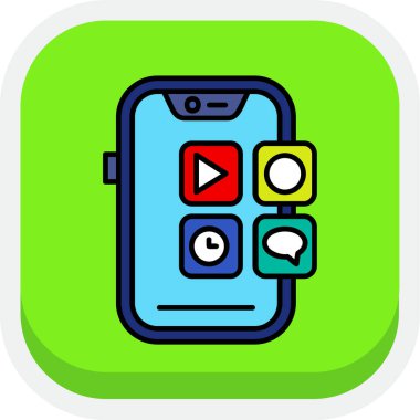 Kamera ikonlu akıllı telefon. Web için kamera vektör simgesi olan bir akıllı telefonun özet çizimi