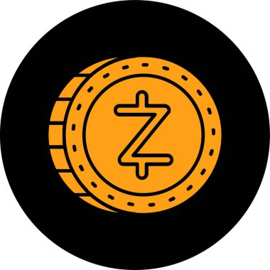 zzcoin ikon vektör illüstrasyonu