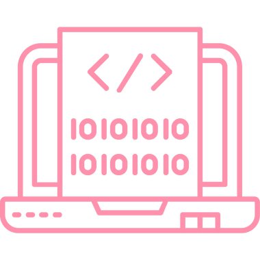 beyaz arkaplanda bilgisayar ekranı çizimi