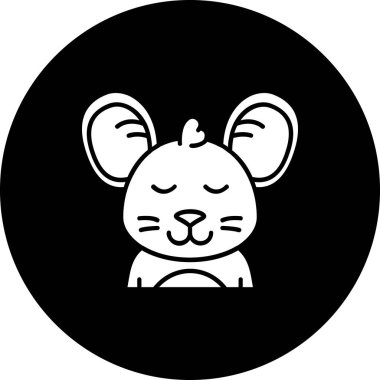 Tatlı çizgi film karakteri simgesinin vektör çizimi