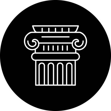 Bir sütun simgesinin vektör illüstrasyonu