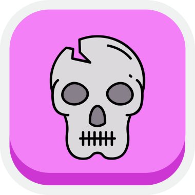 Çapraz kemik simgesi olan kafatası.