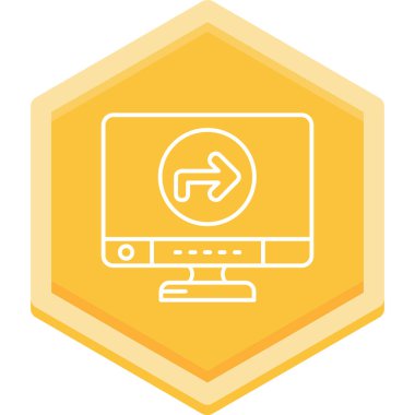 Bilgisayar. Web simgesi basit illüstrasyon