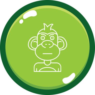 maymun ikon vektör illüstrasyonu