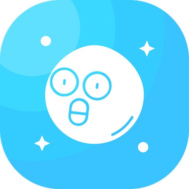 Mutlu gülümseyen sevimli uzaylı ikonu