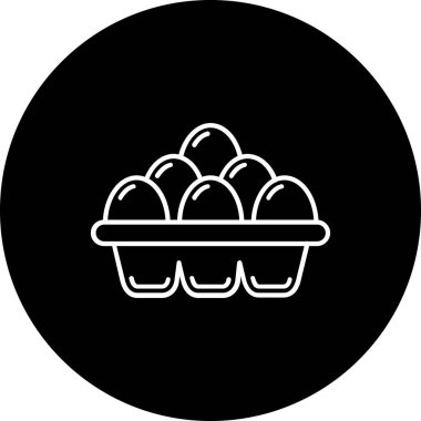 Yumurtalar. Web simgesi basit illüstrasyon