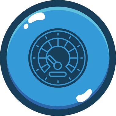 Mavi ve beyaz bir ikonun vektör illüstrasyonu