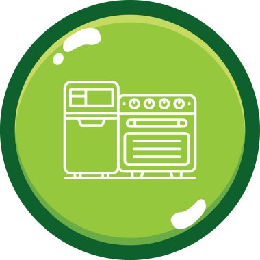 Fırın simgesi, vektör çizimi