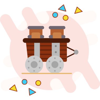 Müzik enstrümanlı bir karikatür arkaplanının vektör çizimi