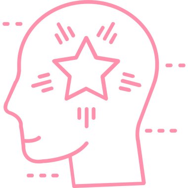 yıldız simgesi vektör illüstrasyon tasarımı olan baş