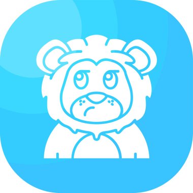 Üzgün yüzlü ayı. emoji. vektör