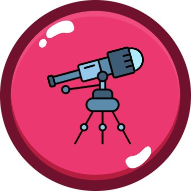 teleskop simgesi vektör illüstrasyonu