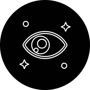 Bir göz simgesinin vektör illüstrasyonu