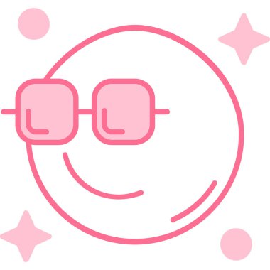 Gözlük. Web simgesi basit illüstrasyon