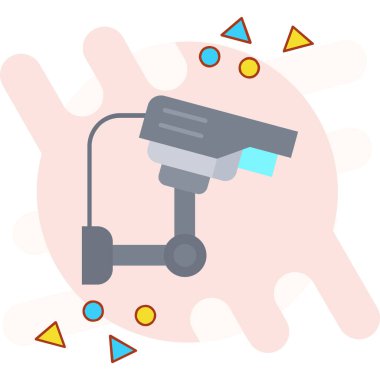 Güvenlik kamerası. Basit simge