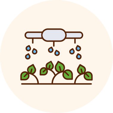 Bir bitki simgesinin vektör illüstrasyonu